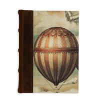 Halb-Leder Box für Notizblock - Heißluftballon