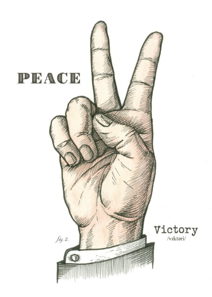 Bomo Klappkarte mit Kuvert - Peace