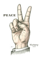 Bomo Klappkarte mit Kuvert - Peace