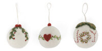 Christbaumkugel aus Filz - 3er Set