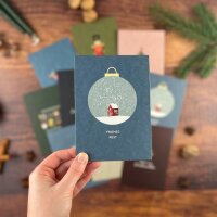 Postkarten- Set, 10 Weihnachtskarten + Umschläge