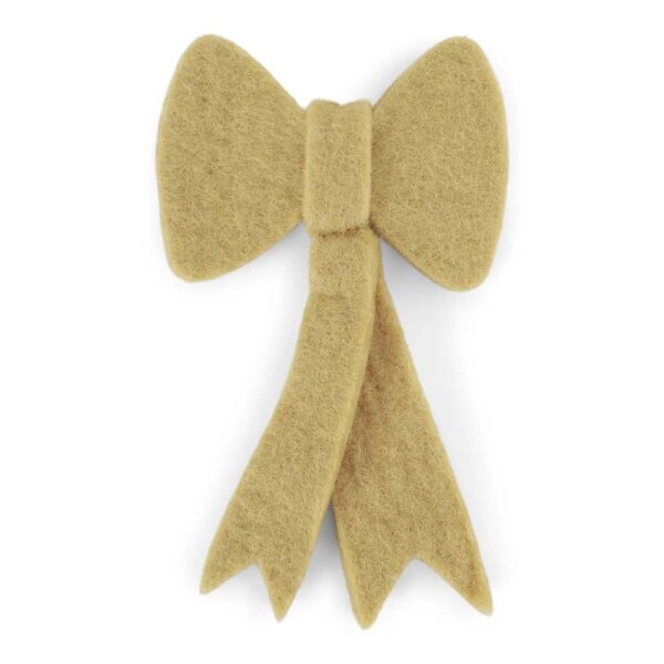 Filz Masche gelb klein