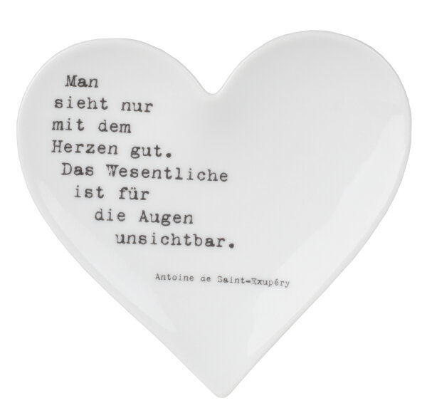 Herzteller klein "Man sieht nur..."