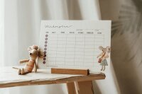 Stundenplan A5 aus Holzschliffpappe