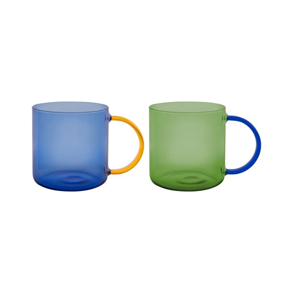 Glasbecher "Fred" Green-blue, 2er-Set