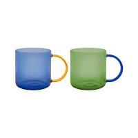 Glasbecher "Fred" Green-blue, 2er-Set