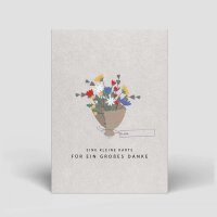Postkarte Danke Blumenstrauß