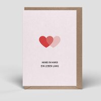 Klappkarte "Hand in Hand ein Leben lang"