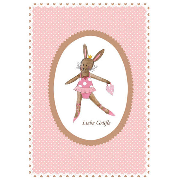 Karte mit Bügelbild Hase