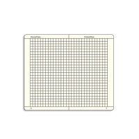 Jottbook A6 kariert rot