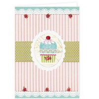 Karte mit Muffin (grün)