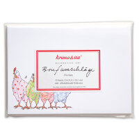 Briefumschlag Hühner