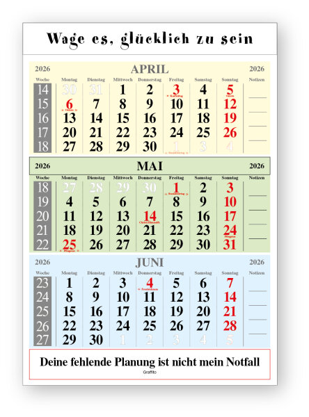 Original-Leitspruch-3-Monats-Kalender 2026