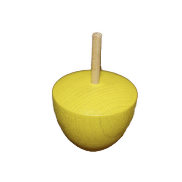 Holzkreisel gelb