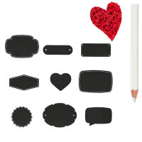 Tafellacketiketten im Glas