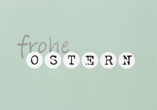 Postkarte Ostern – Frohe Ostern, grün