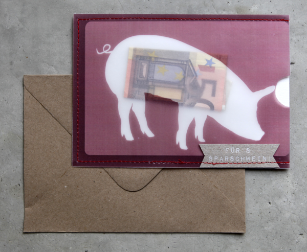 Scheinchen Schweinchen Karte – Viel Glück