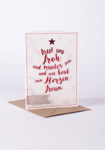 Winter Konfettikarte – Lasst uns froh …