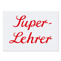 Postkarte Super Lehrer