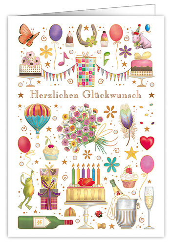 XL Karte Herzlichen Glückwunsch