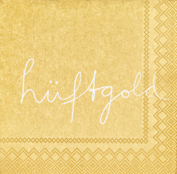 Cocktailservietten – Hüftgold gold