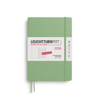Wochenkalender & Notizbuch Medium A5 2026 salbei