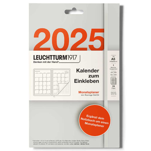 Kalender zum Einkleben 2026, Monatsplaner, Deutsch