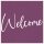 Servietten  lila – welcome