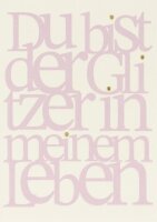 Klappkarte – Du bist der Glitzer in meinem Leben