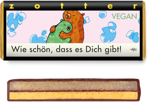 Schokolade "Wie schön, dass es dich gibt", vegan