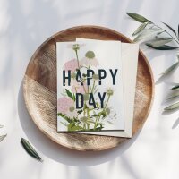 Klappkarte "Happy Day Blumen" mit Umschlag
