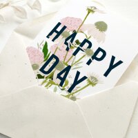 Klappkarte "Happy Day Blumen" mit Umschlag