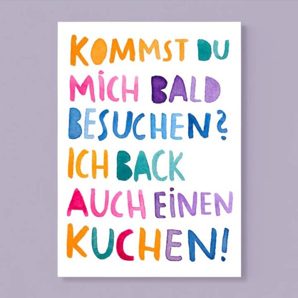 Postkarte "Kommst du mich besuchen?"
