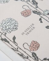 Chrysanthemen Trauerkarte/Kondolenzkarte