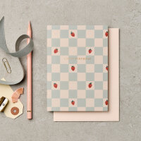 Klappkarte "happy birthday Erdbeeren"