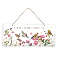 Blechschild "Herzlich Willkommen"
