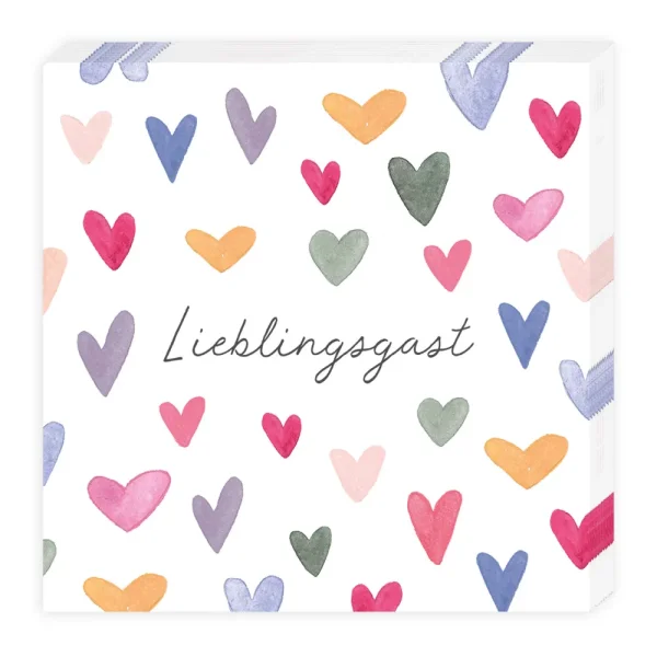 Cocktailservietten – Von Herzen - Lieblingsgast