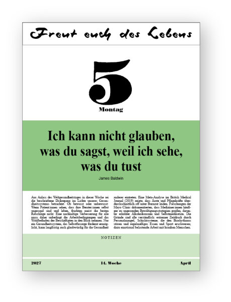 Original-Leitspruch-Auslese-Kalender 2027